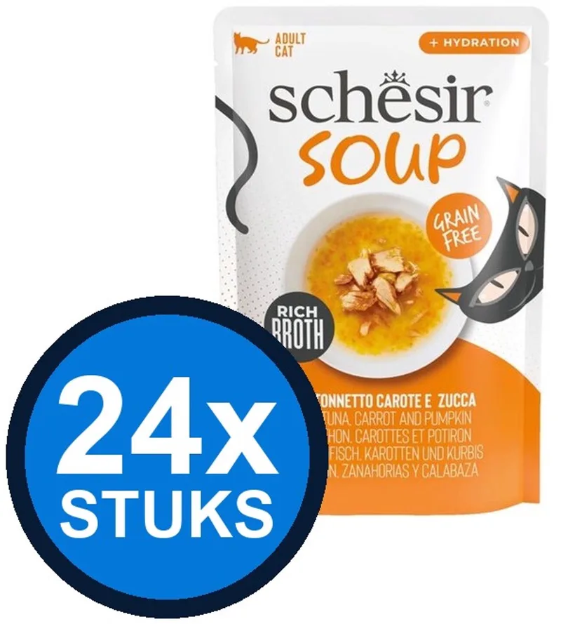 24x Schesir - Complementary - Kattenvoer - Bouillon in blik - Tonijn & Pompoen - 70g by Schesir – product photo