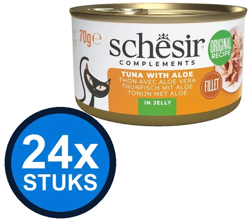 24x Schesir - Tonijn & Aloe in Gelei - Kattenvoer Natvoer - 70g von Schesir – Produktfoto