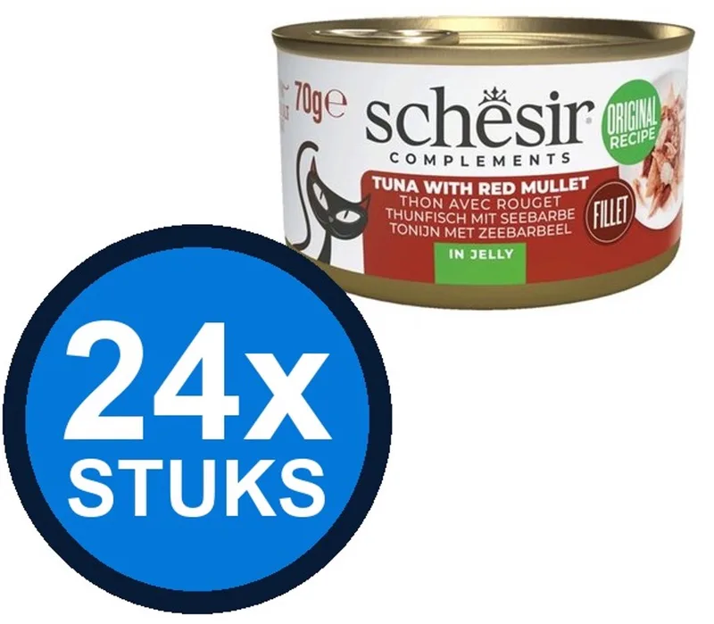 24x Schesir - Tonijn & Rode Mul in Gelei - Kattenvoer Natvoer - 70g by Schesir – product photo