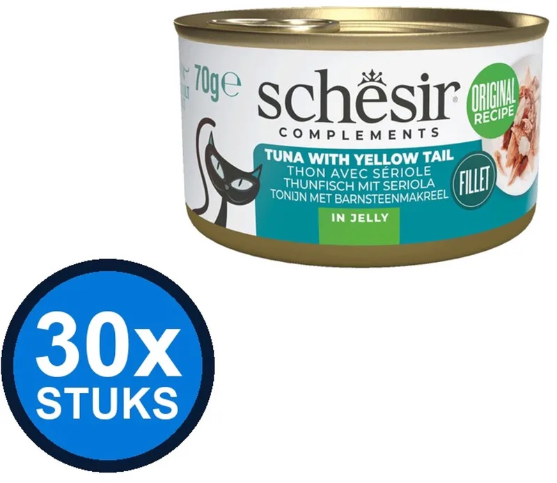 24x Schesir - Tonijn & Yellowtail in Gelei - Kattenvoer Natvoer - 70g by Schesir – product photo