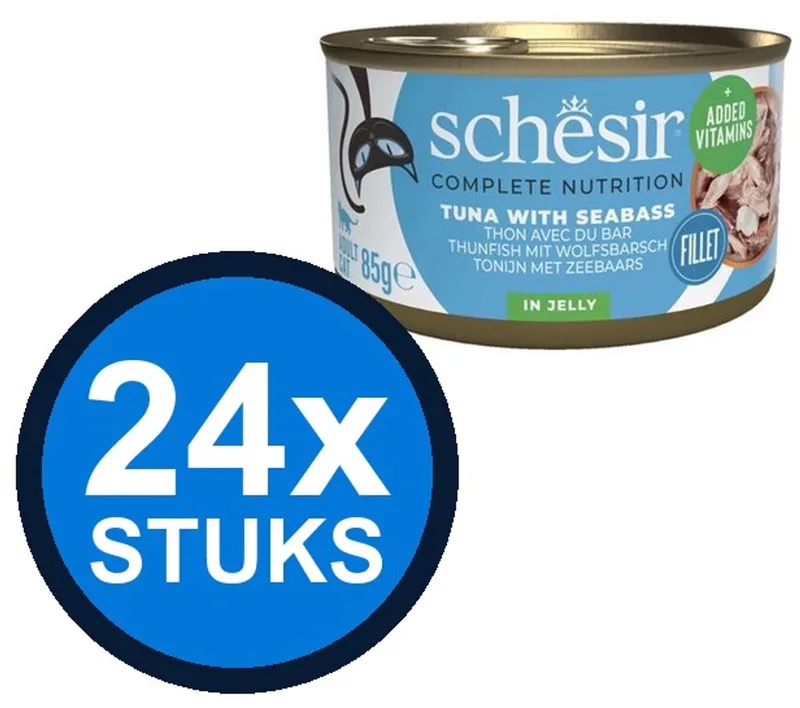 24x Schesir - Tonijn & Zeebaars in Gelei - Kattenvoer Natvoer - 85g von Schesir – Produktfoto