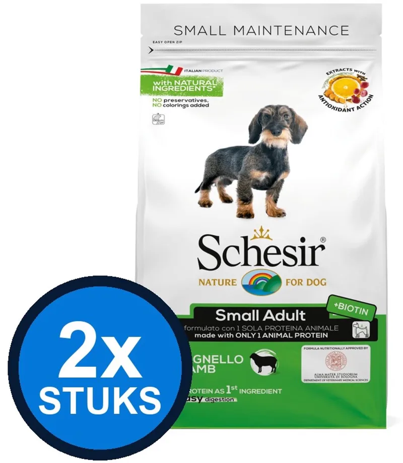2x Schesir Hondenvoer Droog - Onderhoud Kleine Rassen - Lam - 2kg de Schesir – photo produit