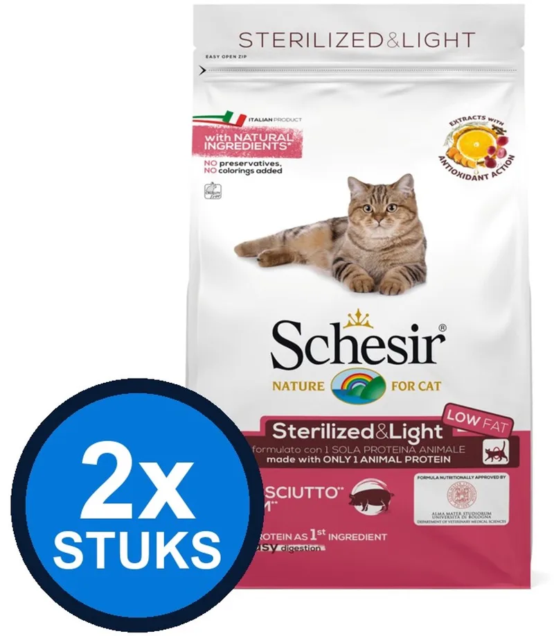 2x Schesir - Kattenvoer - Droogvoer - Gesteriliseerd Ham - 1,5kg by Schesir – product photo