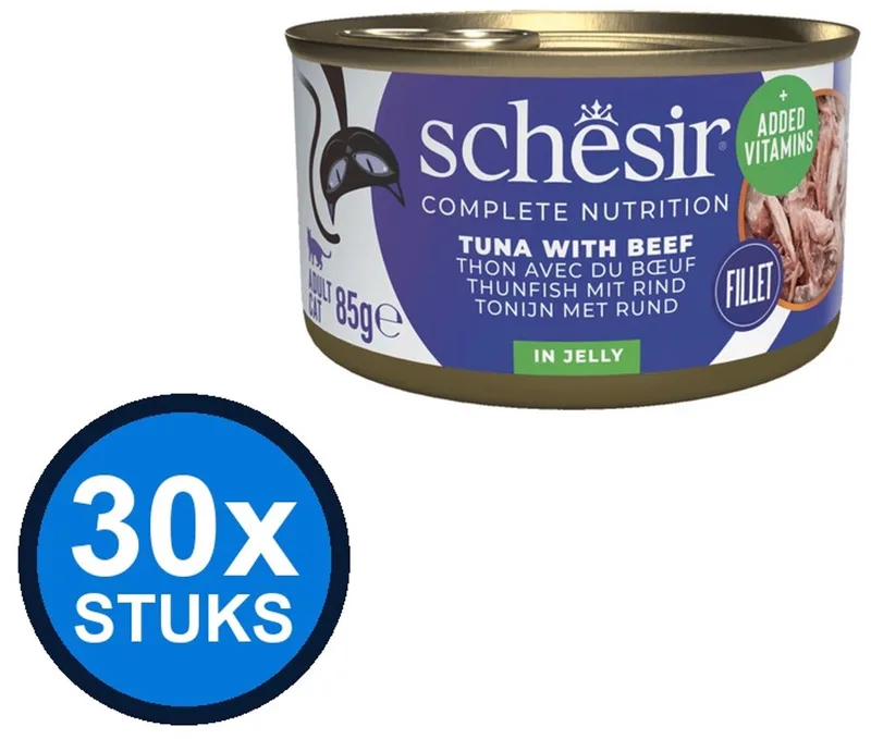 30x Schesir - Tonijn & Rund in gelei - Kattenvoer Natvoer - 85g by Schesir – product photo