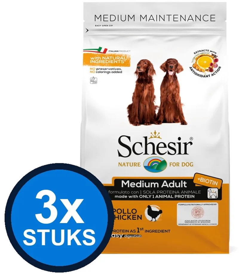 3x Schesir Hondenvoer Droog - Onderhoud Kleine Rassen - Kip - 2kg von Schesir – Produktfoto