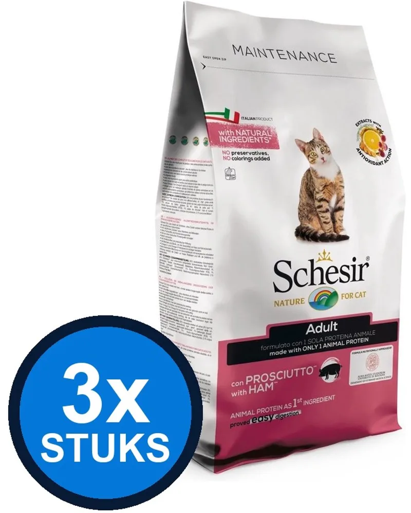 3x Schesir - Kattenvoer - Droogvoer - Gesteriliseerd Kip - 1,5kg by Schesir – product photo
