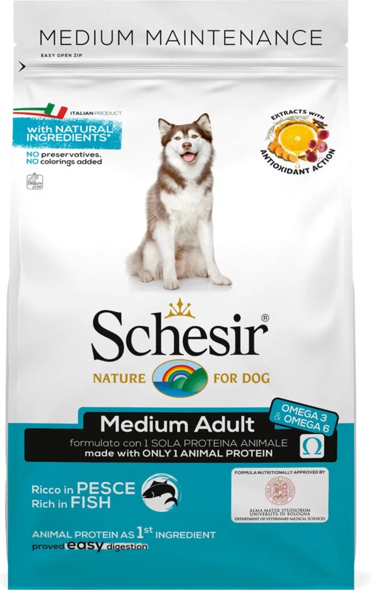 4x Schesir Hond Dry Maintenance Medium Vis 3 kg von Schesir – Produktfoto