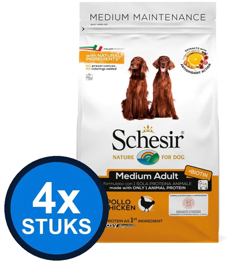4x Schesir Hondenvoer Droog - Onderhoud Kleine Rassen - Kip - 2kg de Schesir – photo produit