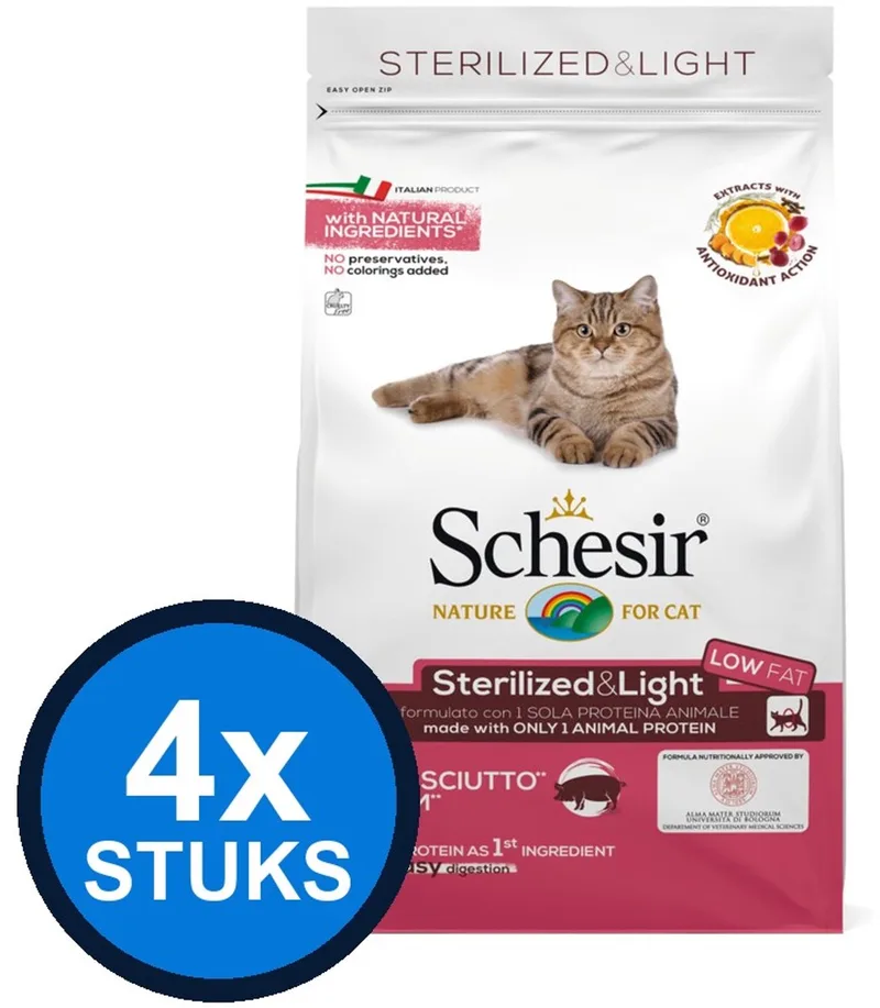 4x Schesir - Kattenvoer - Droogvoer - Gesteriliseerd Ham - 1,5kg by Schesir – product photo