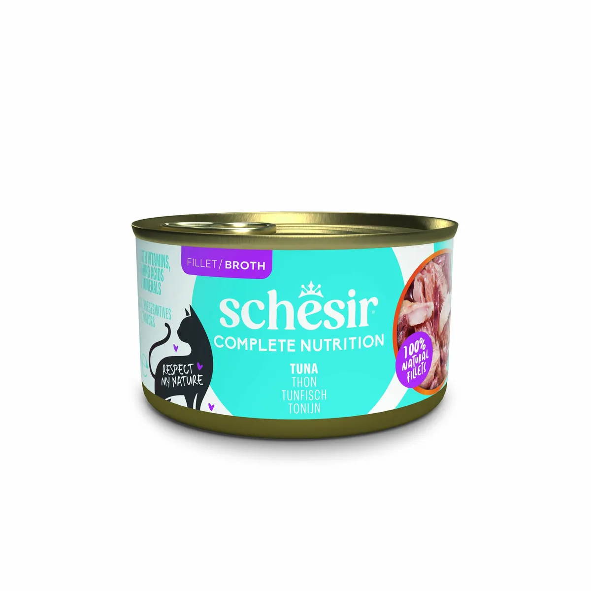6 x 85g Schesir Complete Nutrition in Bouillon Tonijn natvoer voor katten by Schesir – product photo