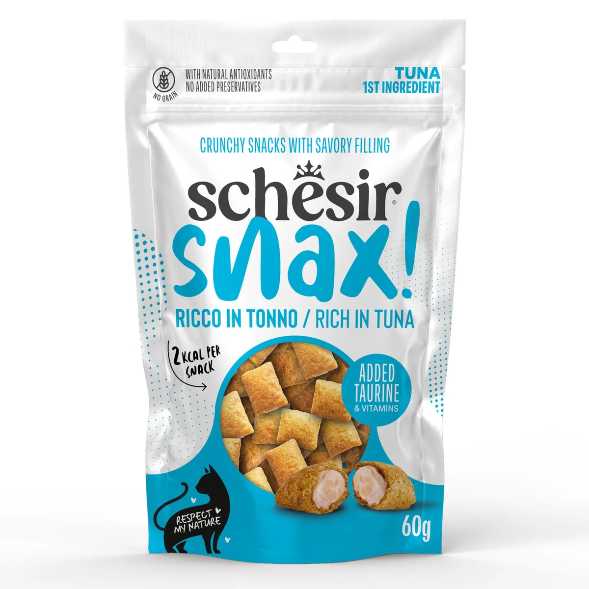 60 g tonijn Schesir Snax! Pillows kattensnacks by Schesir – product photo