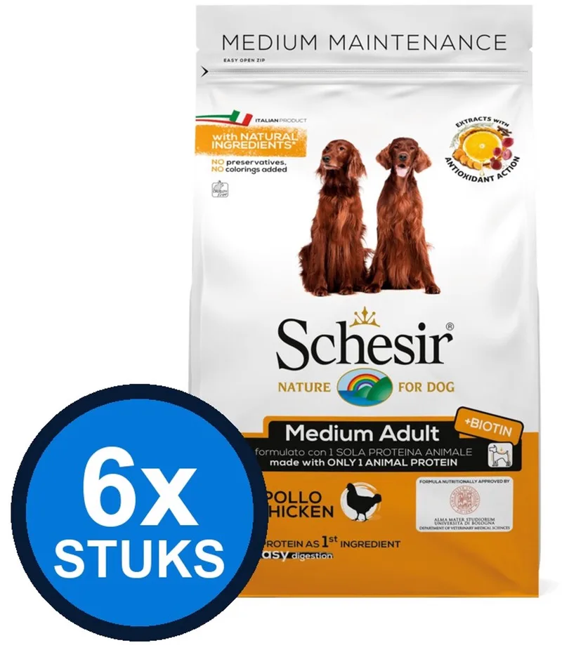 6x Schesir Hondenvoer Droog - Onderhoud Mini Rassen - Kip - 800g de Schesir – photo produit