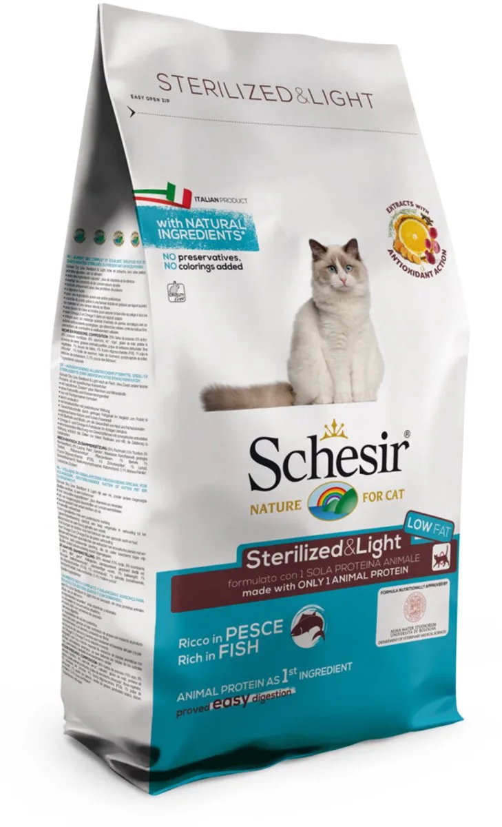 6x Schesir Kat Dry Sterilized Vis 1,5 kg van Schesir – productfoto
