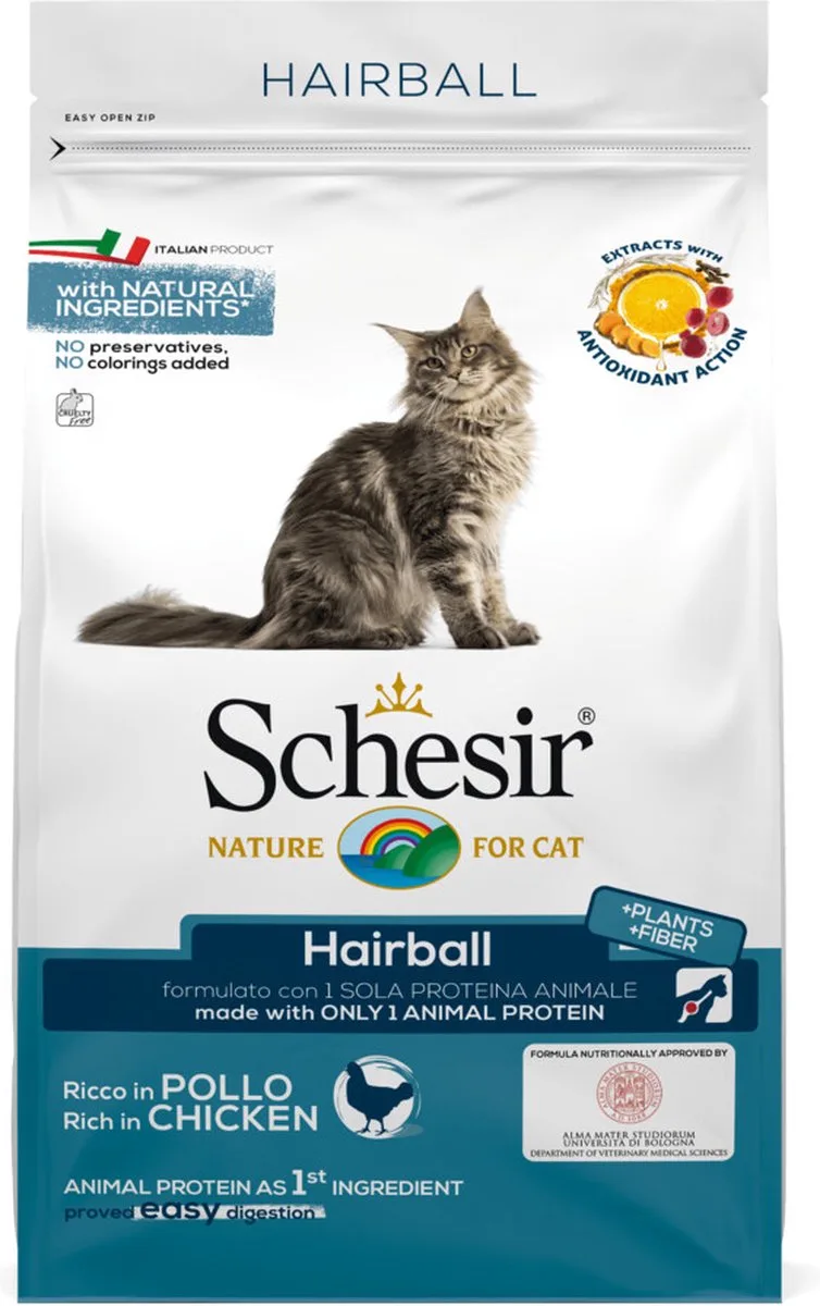 6x Schesir Kattenvoer Dry Hairball Kip 1,5 kg by Schesir – product photo