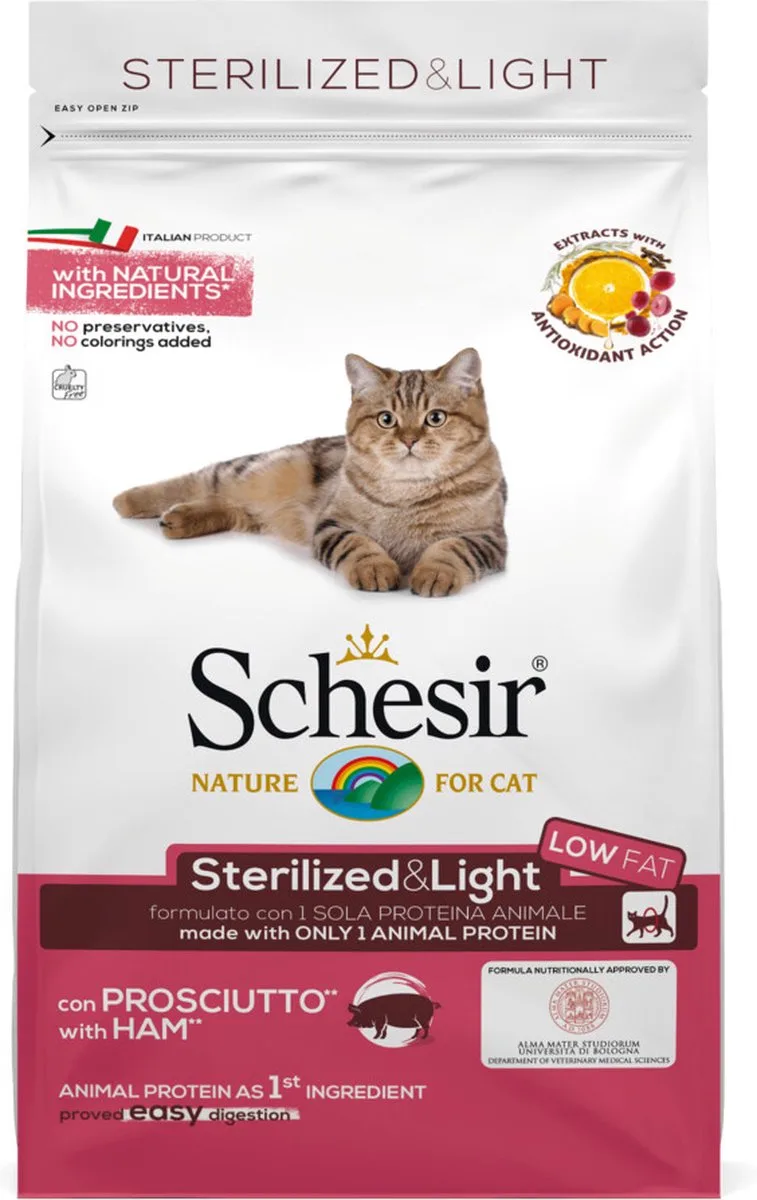 6x Schesir Kattenvoer Dry Sterilized Ham 1,5 kg de Schesir – photo produit