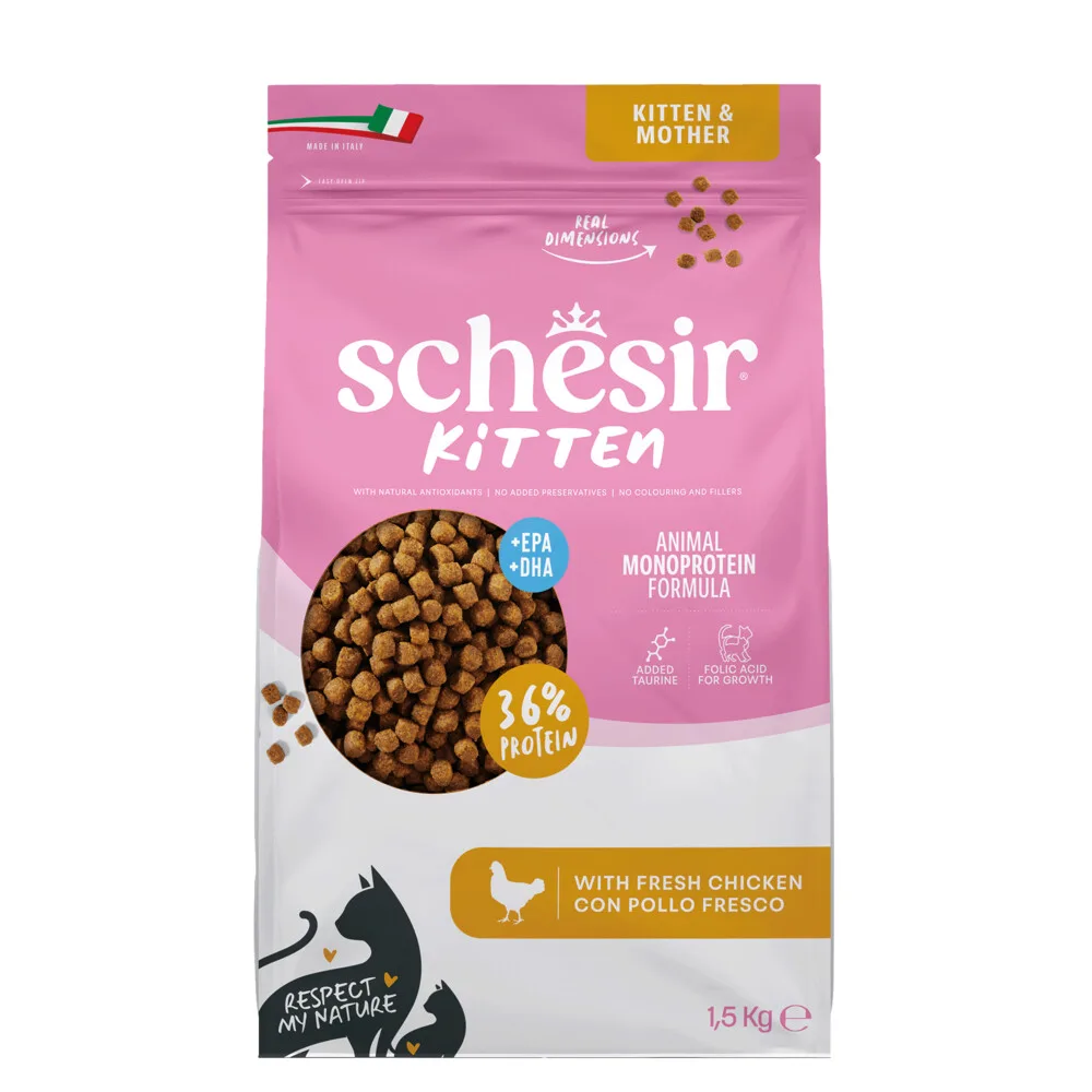 6x Schesir Monoprotein Kattenvoer Kitten Droog Kip 1,5 kg by Schesir – product photo