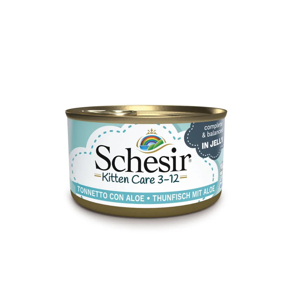 6x85g Kitten Tonijn met Aloë in Gelei Schesir Kattenvoer van Schesir – productfoto