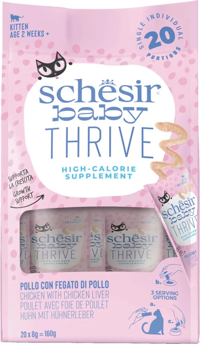 8x Schesir Baby Thrive Kitten Kip 20 x 8 gr von Schesir – Produktfoto
