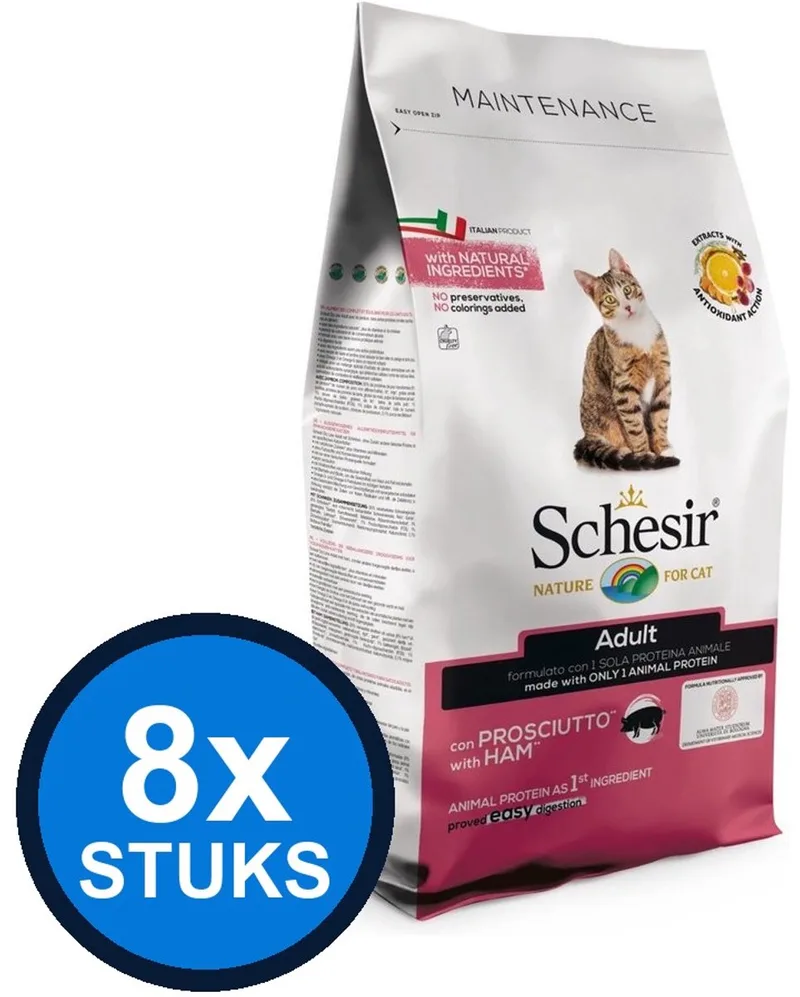 8x Schesir Hondenvoer Droog - Onderhoud Kleine Rassen - Ham - 800g von Schesir – Produktfoto