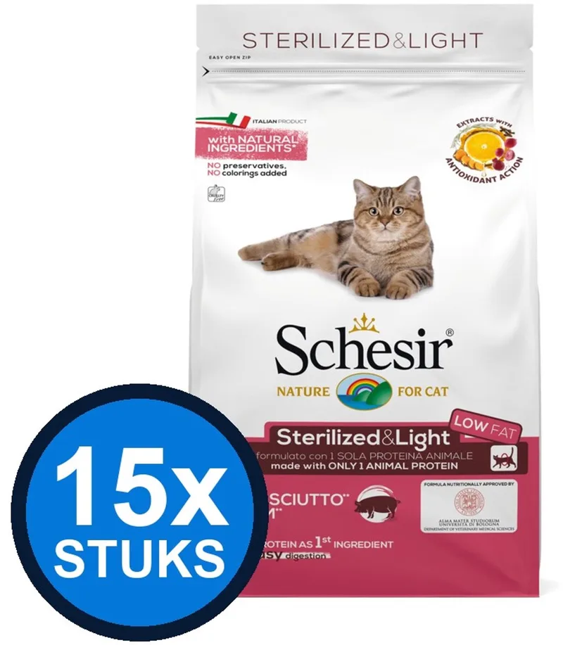 8x Schesir - Kattenvoer - Droogvoer - Gesteriliseerd Ham - 400g von Schesir – Produktfoto