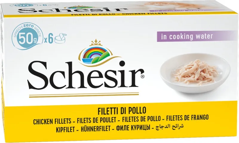 8x Schesir Kattenvoer Kipfilet - Rijst 6 x 50 gr by Schesir – product photo
