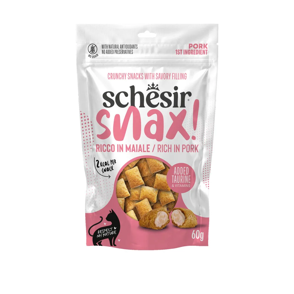 8x Schesir Snax! Kat Varken 60 gr von Schesir – Produktfoto