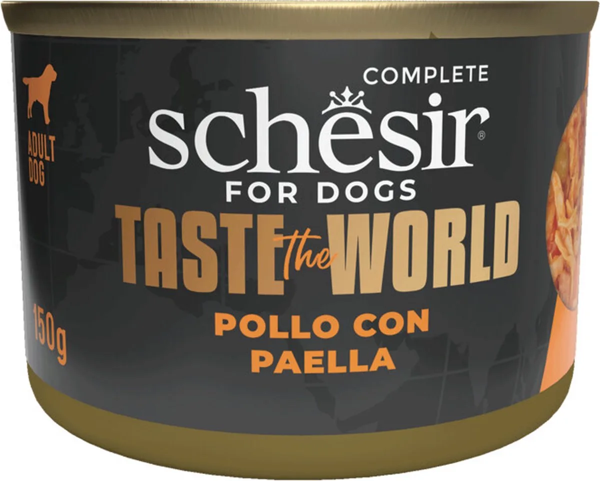 8x Schesir Taste The World Hond Kip & Paella 150 gr de Schesir – photo produit