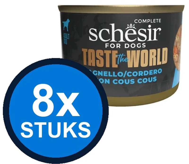 8x Schesir - Taste The World - Hondenvoer - Natvoer in blik - Lam Couscous - 150g de Schesir – photo produit