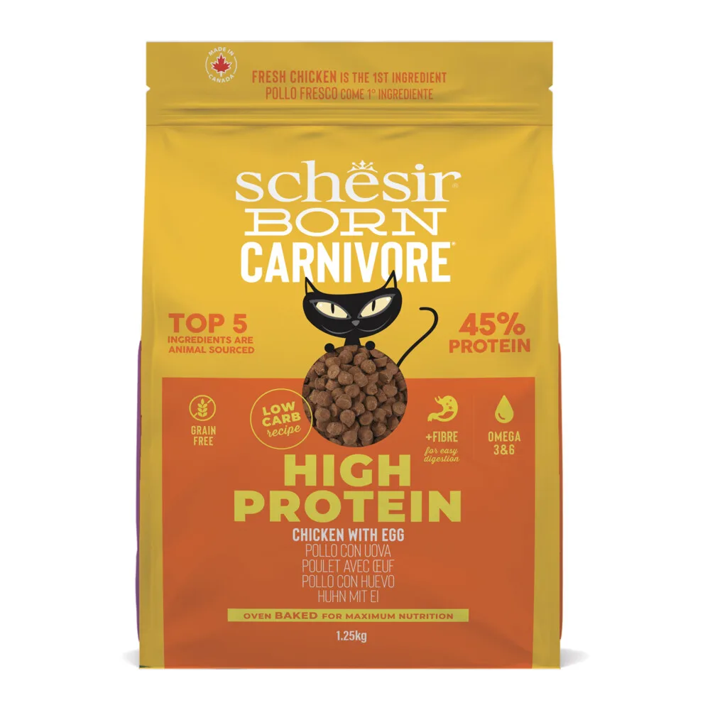 Born Carnivore Kattenvoer Chicken & Egg 1,25 kg van Schesir – productfoto