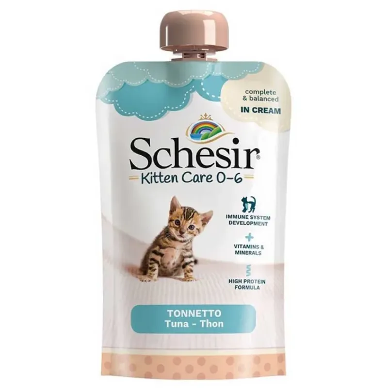 Care Tonijn Pouch Nat Kittenvoer 150g von Schesir – Produktfoto