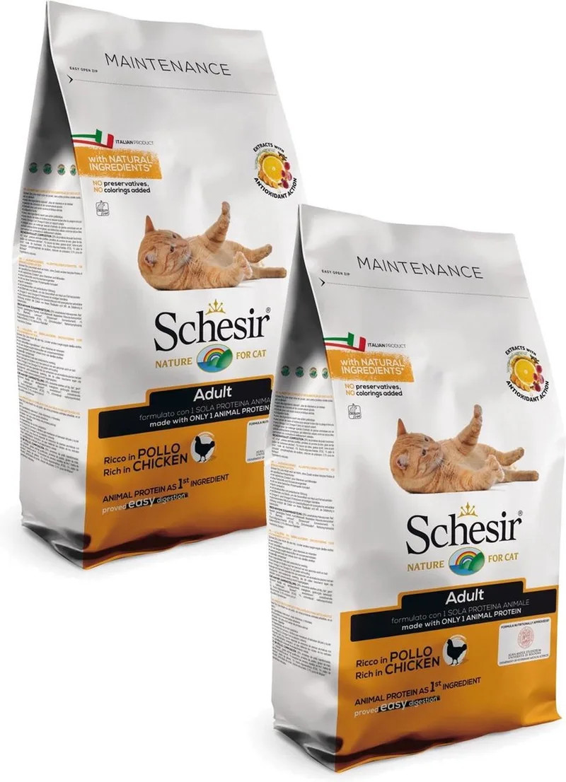Cat Dry Maintenance Kip - Kattenvoer - 2 x 1.5 kg von Schesir – Produktfoto