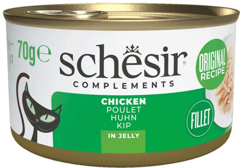 Complementary Kattenvoer Kip in Gelei - 12 x 70 gr - Voordeelverpakking von Schesir – Produktfoto