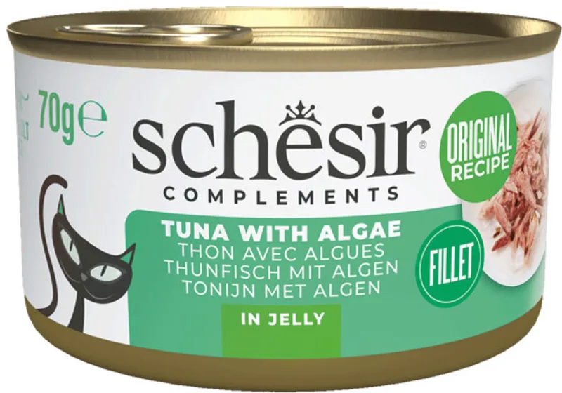 Complementary Kattenvoer Tonijn & Algae in Gelei - 12 x 70 gr - Voordeelverpakking by Schesir – product photo
