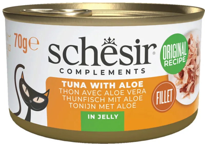 Complementary Kattenvoer Tonijn & Aloe in Gelei - 12 x 70 gr - Voordeelverpakking by Schesir – product photo