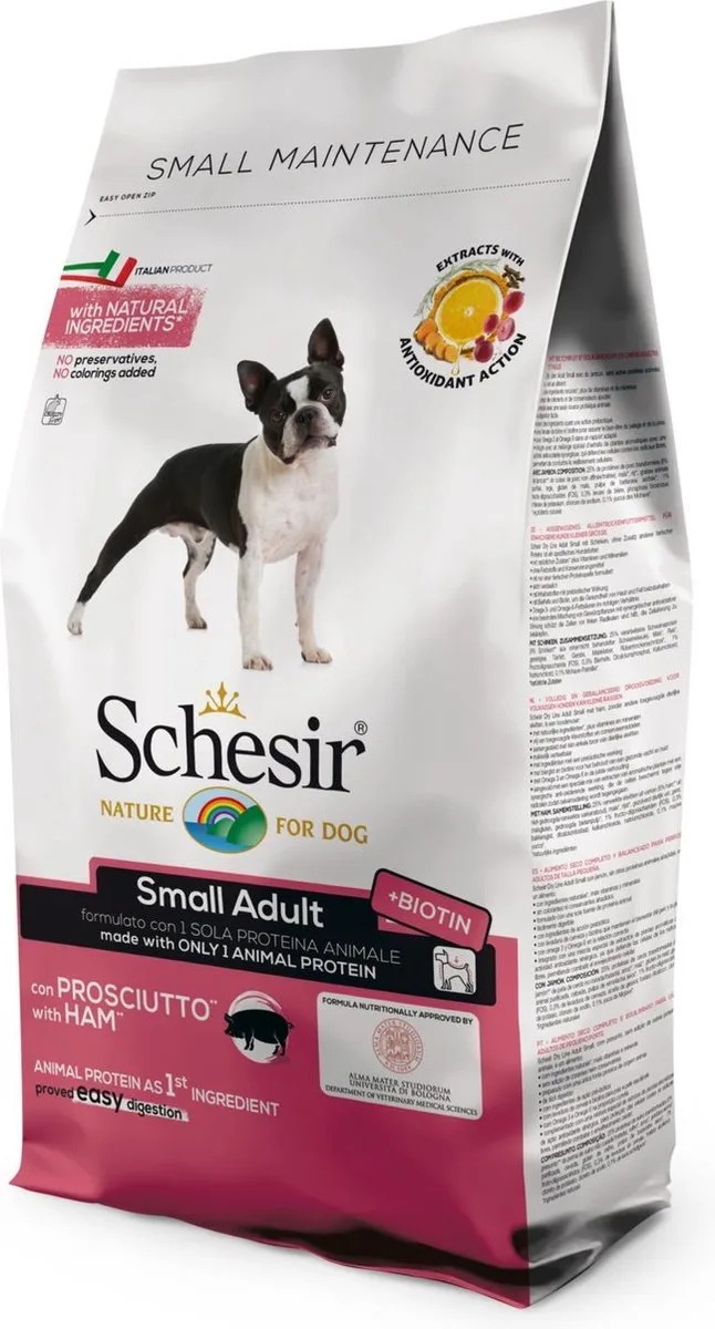 Dog Small Adult Ham - Hondenvoer - 800 g von Schesir – Produktfoto