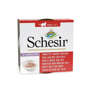 In Kochwasser Thunfisch Mit Rindfleisch Und Nassfutter Für Katzen Mit Reis 85g von Schesir – Produktfoto 1 von 2