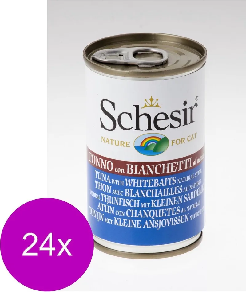 Kat Blik Gelei Tonijn/Ansjovis - Kattenvoer - 24 x 140 g von Schesir – Produktfoto
