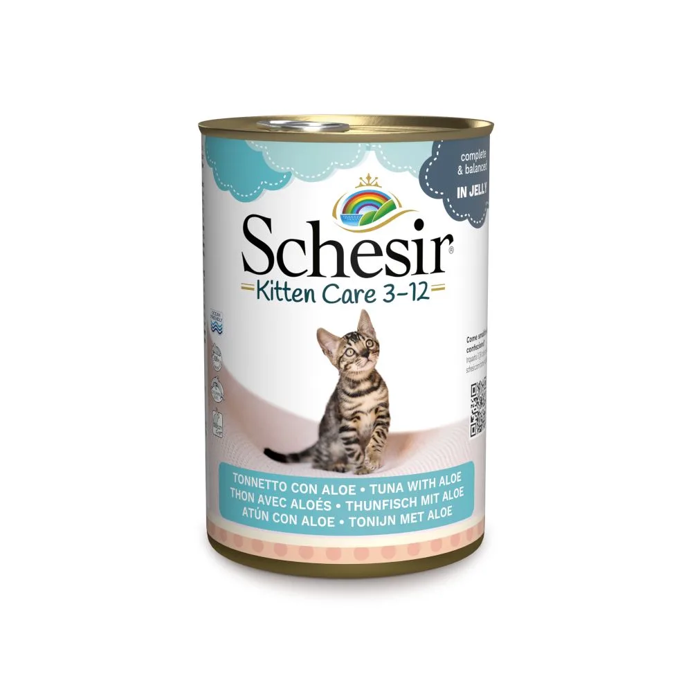 Kattenvoer 6 x 140 g - Kitten Tonijn met Aloë van Schesir – productfoto