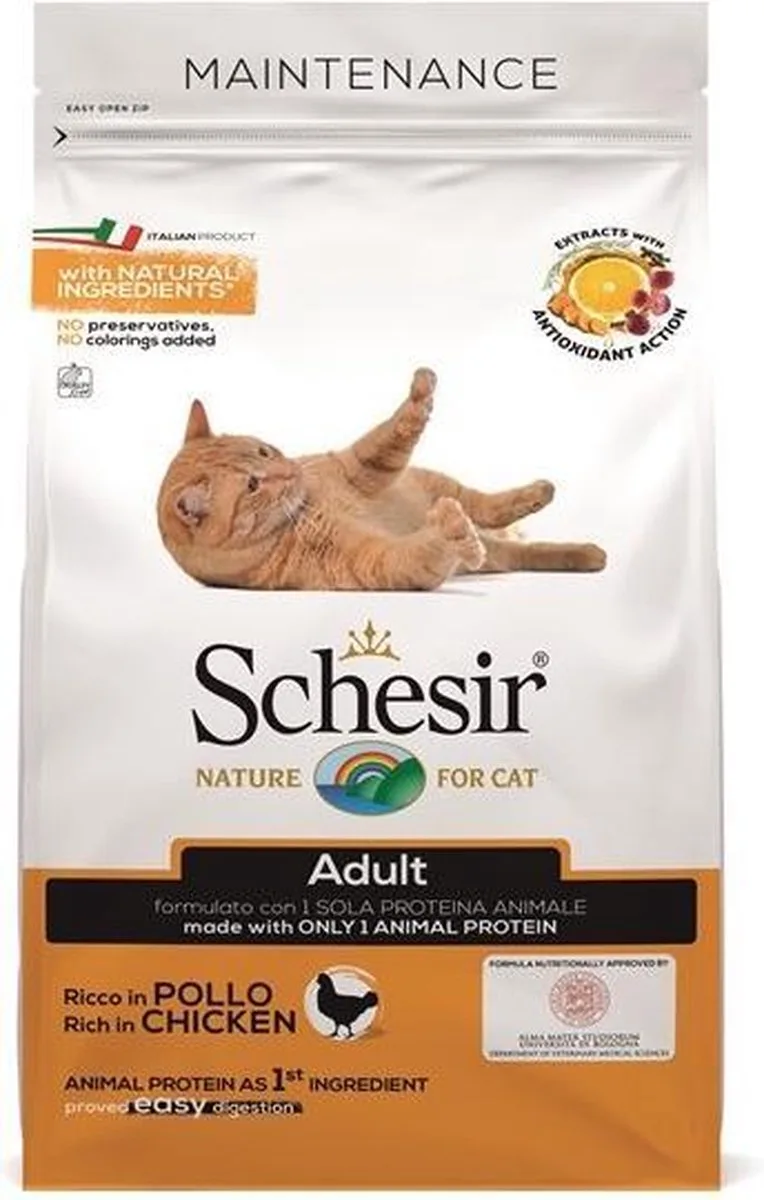 Kattenvoer - droogvoer voor katten - ADULT CHICKEN - 1,5kg de Schesir – photo produit