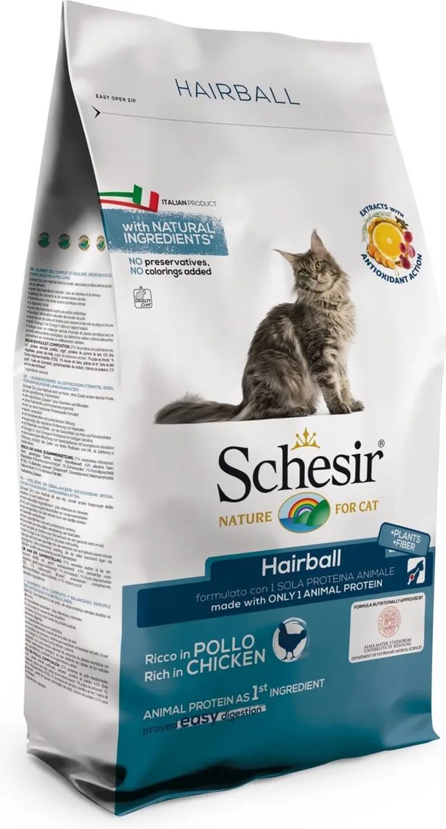 Kattenvoer Dry Hairball Kip 1,5 kg by Schesir – product photo