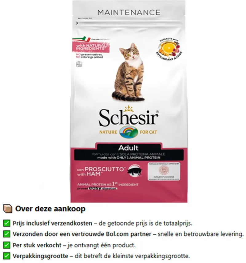 Kattenvoer Dry Maintenance Ham 400 gr by Schesir – product photo