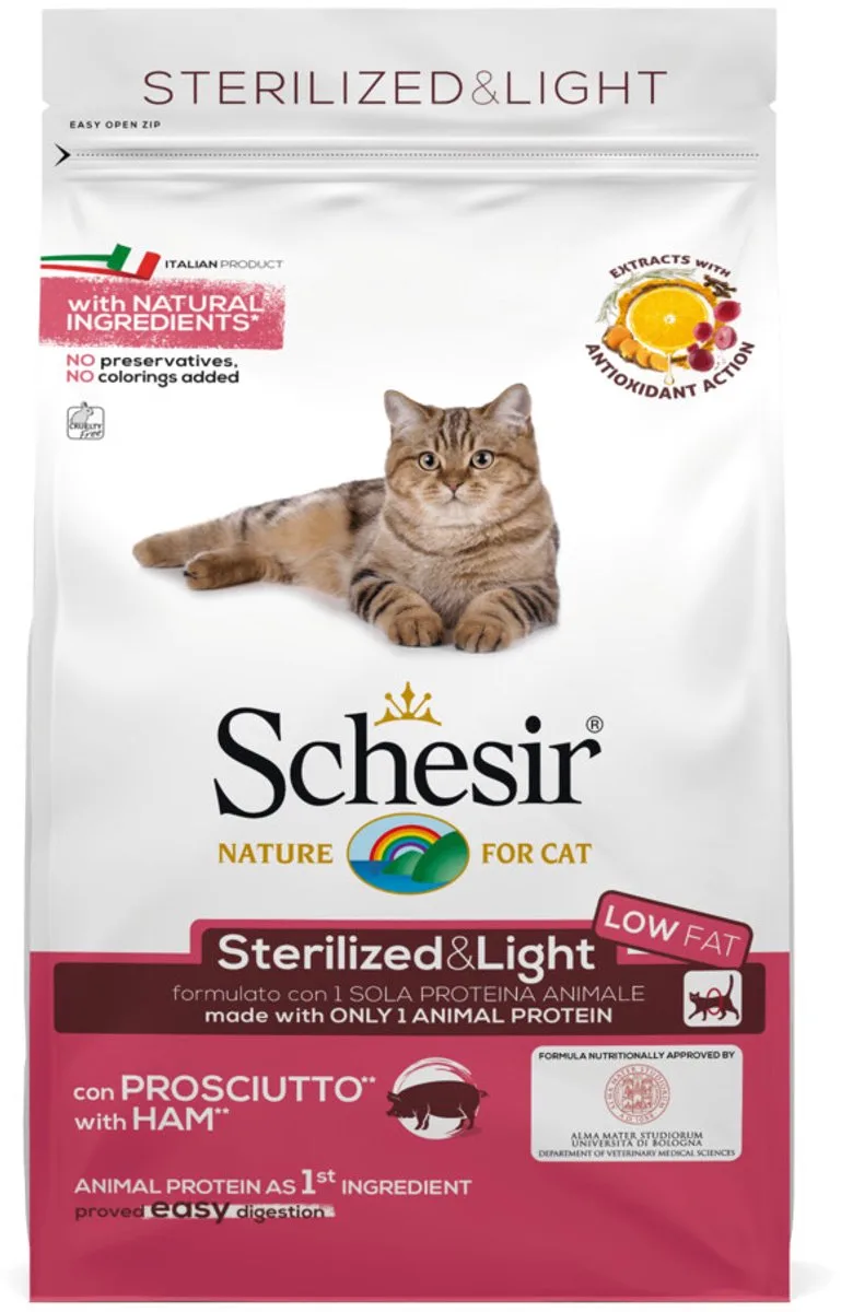 Kattenvoer Dry Sterilized Ham - 6 x 1,5 kg - Voordeelverpakking fra Schesir – produktbillede