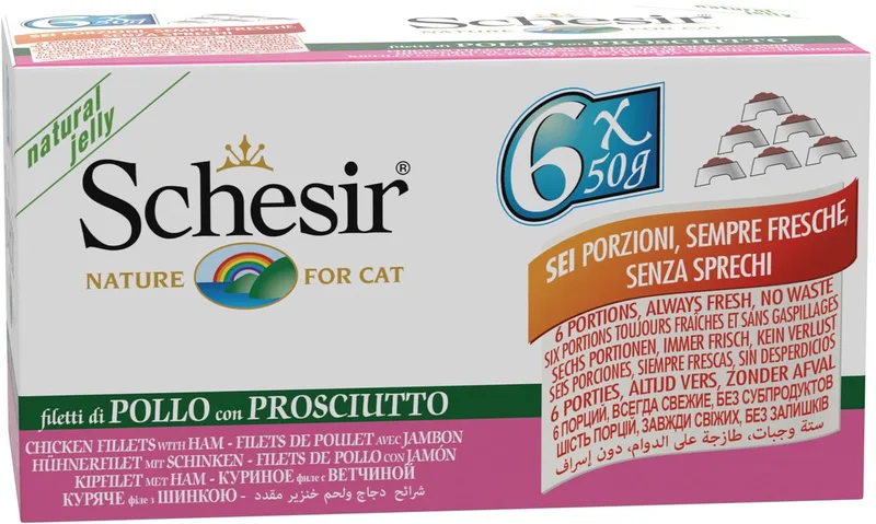 Kattenvoer Kipfilet - Ham 6 x 50 gr by Schesir – product photo 1 of 3