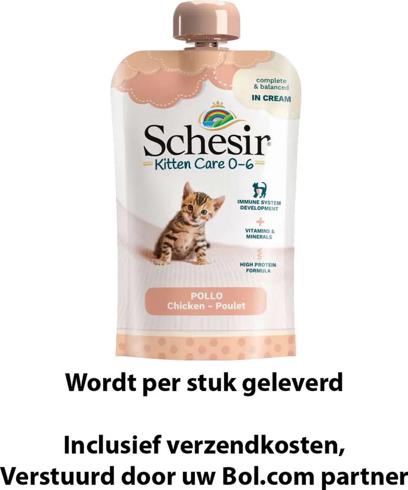 Kattenvoer Kitten 0-6 Kip in Cream 150 gr de Schesir – photo produit