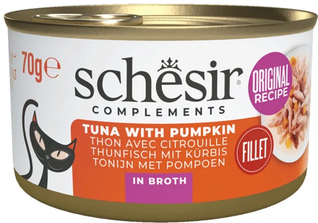 Kattenvoer Pompoen in Bouillon - 12 x 70 gr - Voordeelverpakking