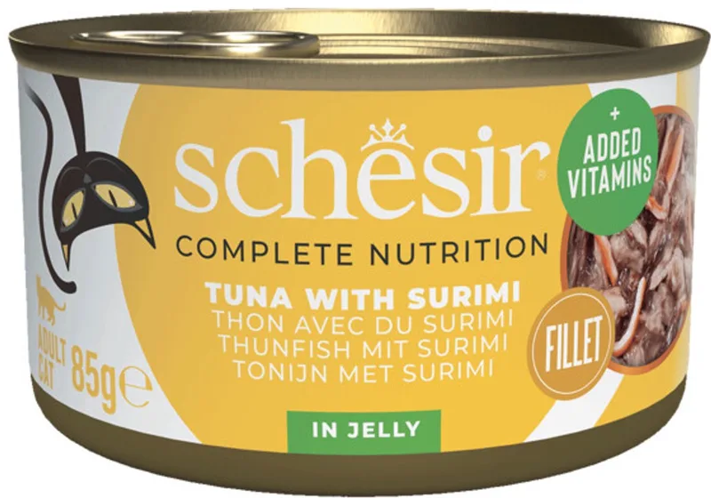 Kattenvoer Tonijn en Surimi in Gelei - 12 x 85 gr - Voordeelverpakking de Schesir – photo produit