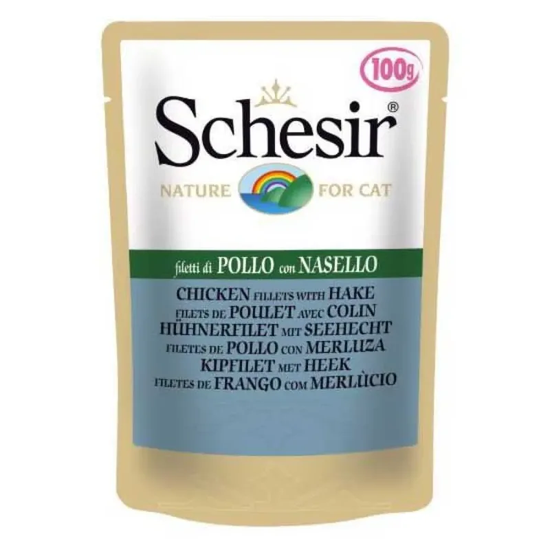 Kip Heek Gelatine Zak Nat Kattenvoer 100g by Schesir – product photo