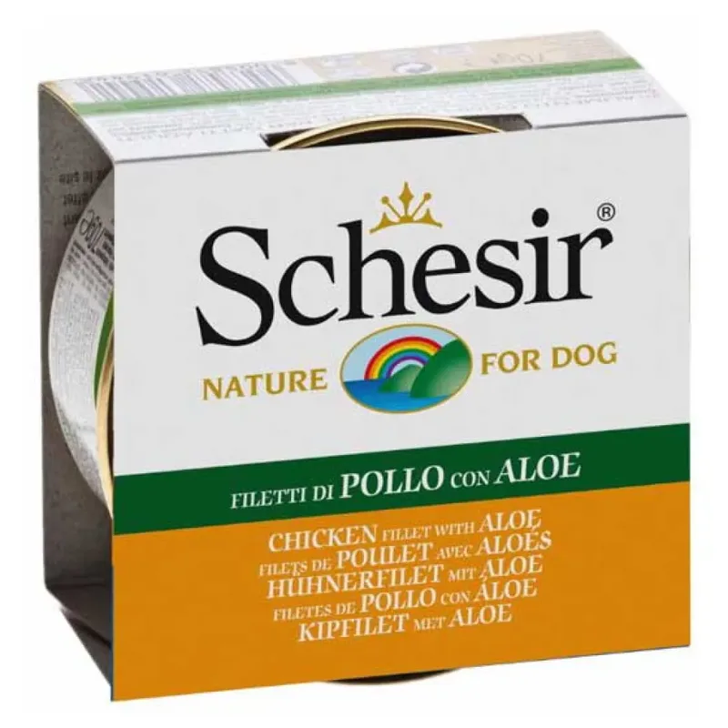 Nourriture Humide Pour Chiens Au Poulet Et à L´aloe 150g de Schesir – photo produit