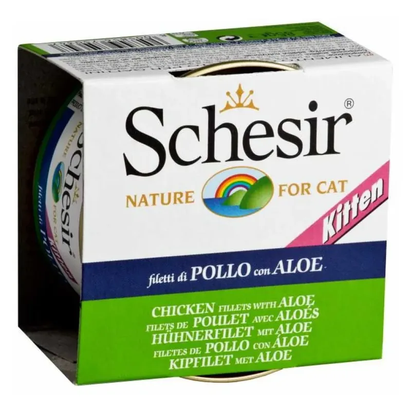 Kip Met Aloë Vera Gel Nat Kattenvoer Voor Kittens 85g by Schesir – product photo