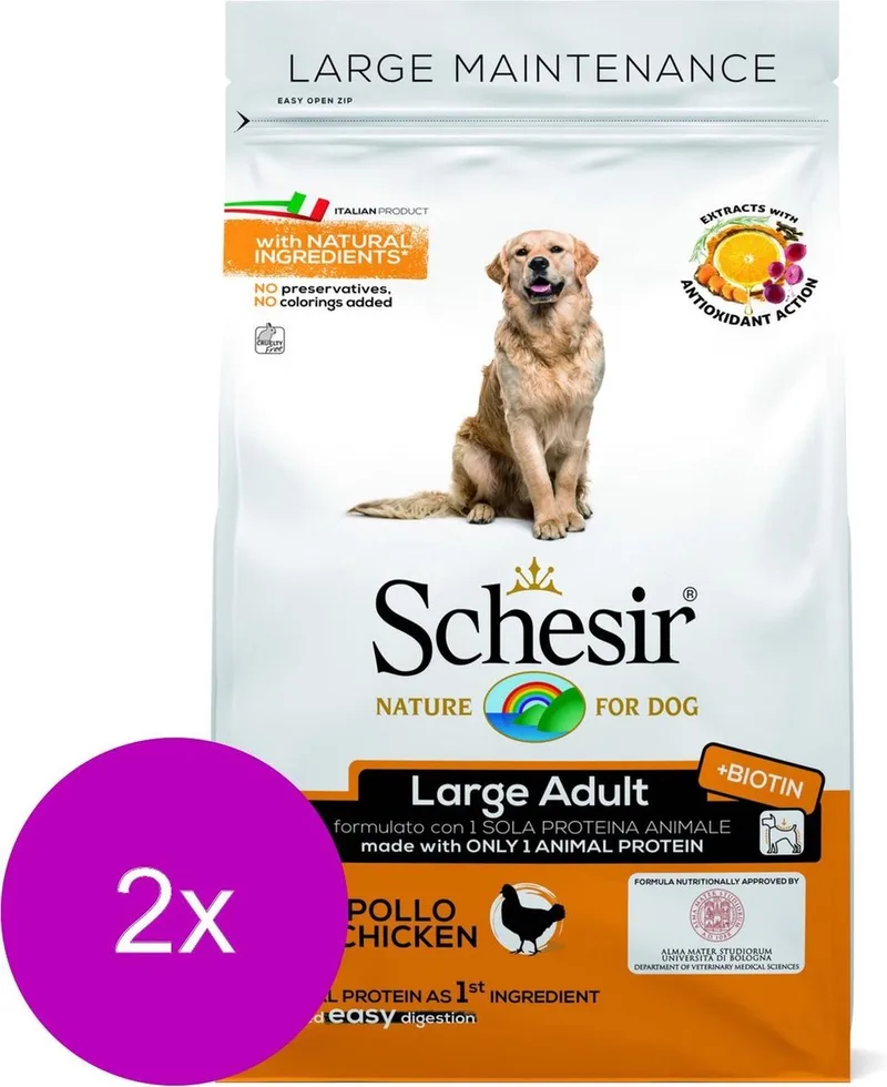 Large Maintenance Kip - Hondenvoer - 2 x 12 kg by Schesir – product photo